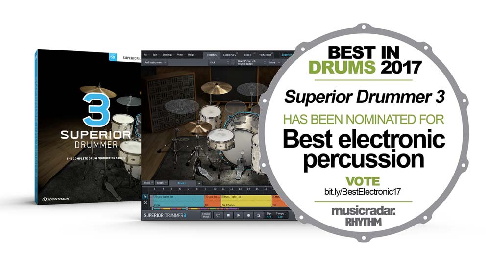 SUPERIOR DRUMMER 3 NOMINATION.