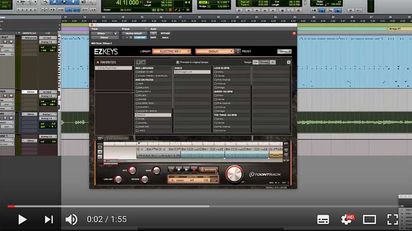 Writing a Disco keyboard part.