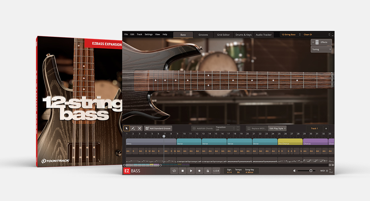 12-String Bass EBX | EZbass expansion | Toontrack