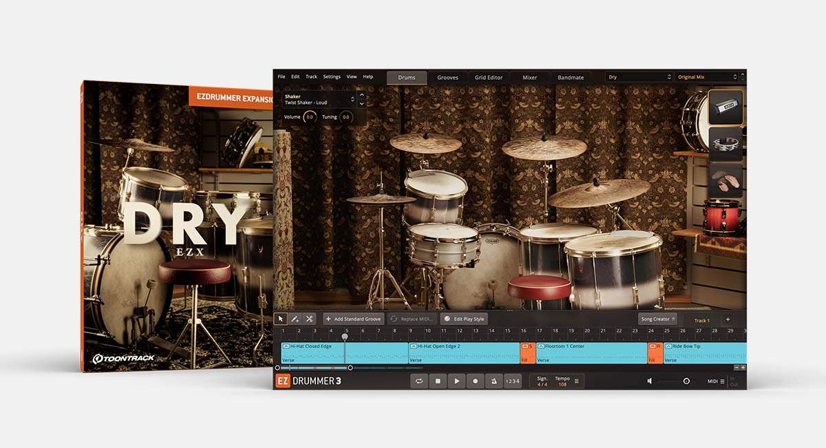Dry EZX | EZdrummer & Superior Drummer expansion | Toontrack