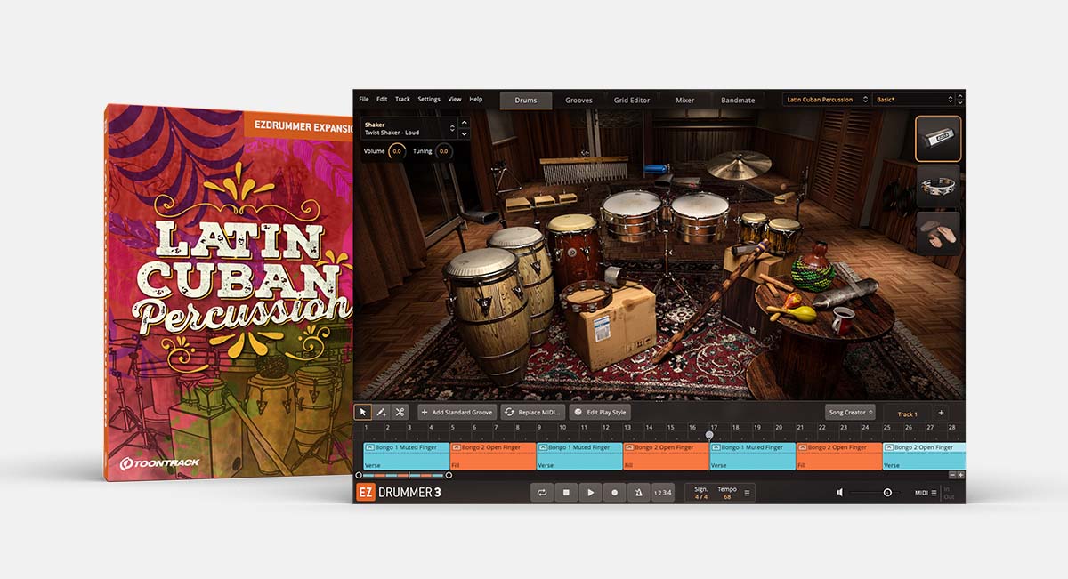 Latin Cuban Percussion EZX | EZdrummer & Superior Drummer