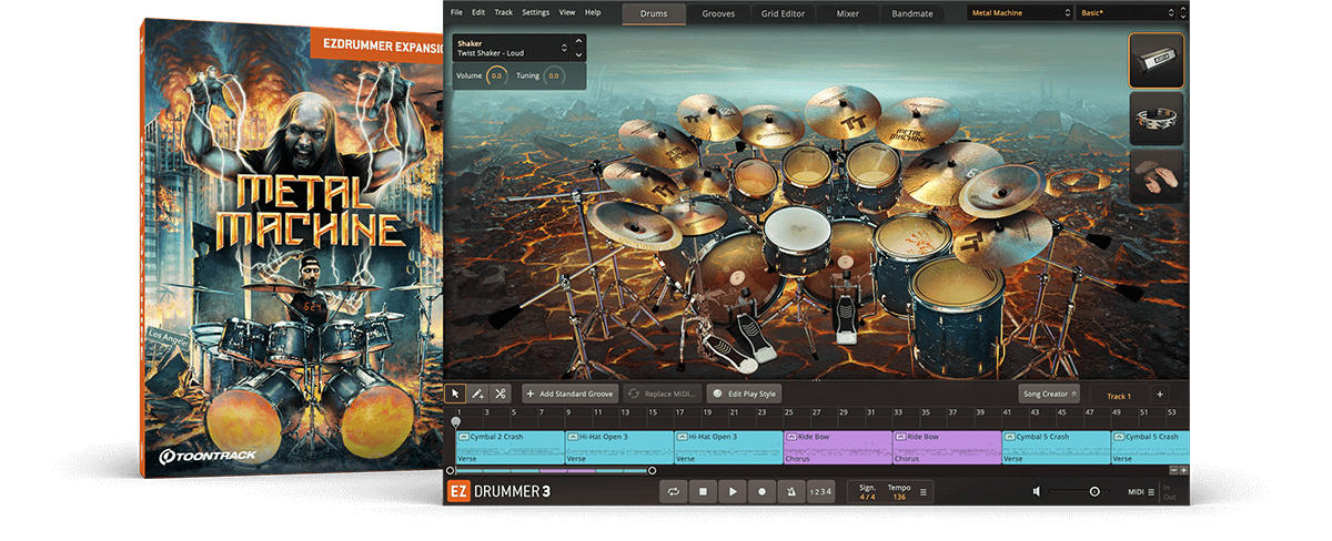 Metal Machine EZX | EZdrummer & Superior Drummer expansion | Toontrack