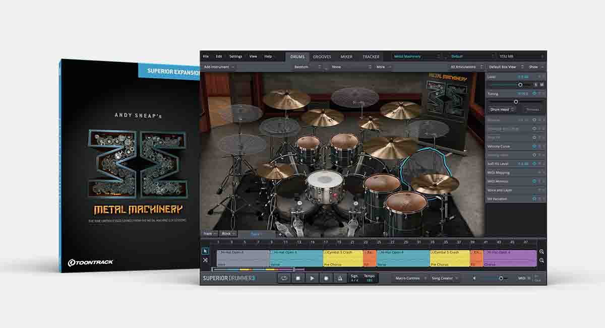DTM・DAW Toontrack Superior Drummer 3 Metal Machinery SDX | Superior Drummer expansion | Toontrack