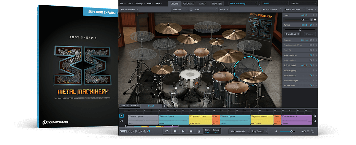 DTM・DAW Superior Drummer 3 Metal Machinery SDX | Superior Drummer expansion | Toontrack