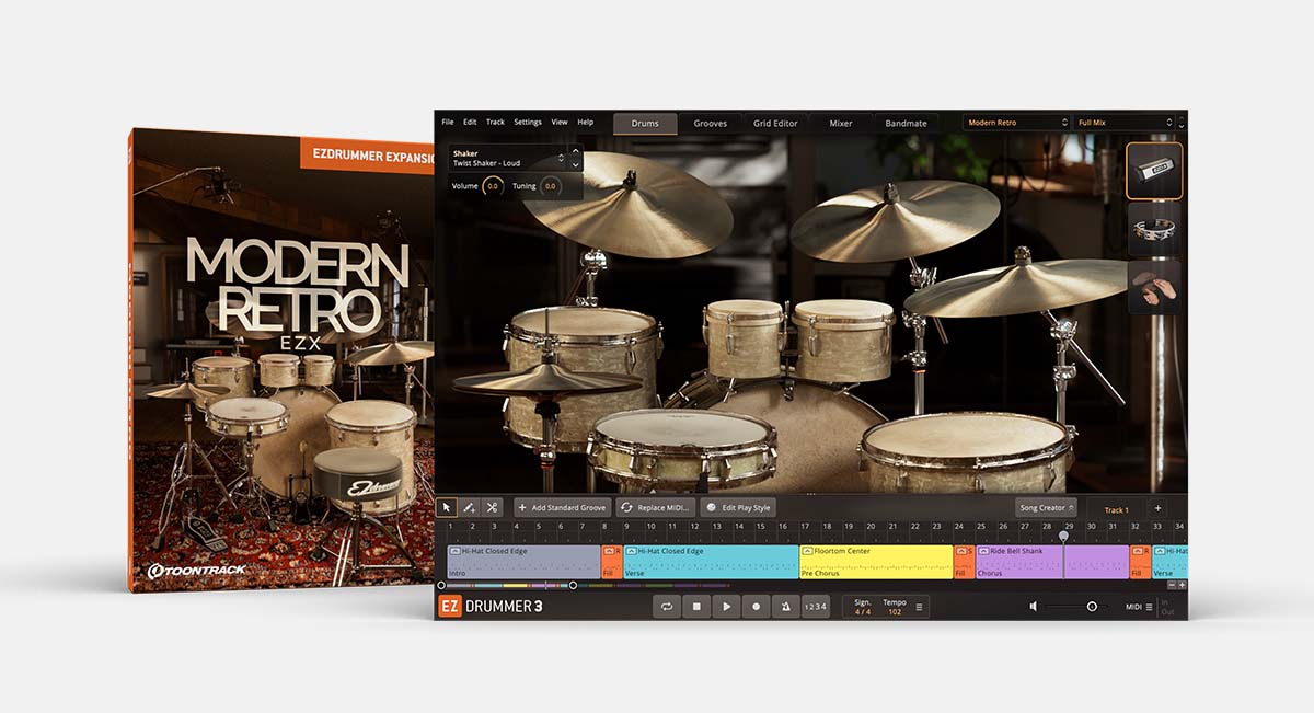 Modern Retro EZX | EZdrummer & Superior Drummer expansion | Toontrack