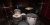 Close-up of the Punk Rock Kit with white drums and cymbals in the recording studio.