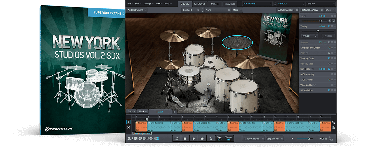 New York Studios Vol.2 SDX | Superior Drummer expansion | Toontrack