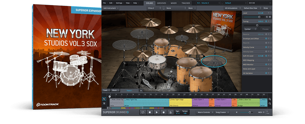 New York Studios Vol.3 SDX | Superior Drummer expansion | Toontrack
