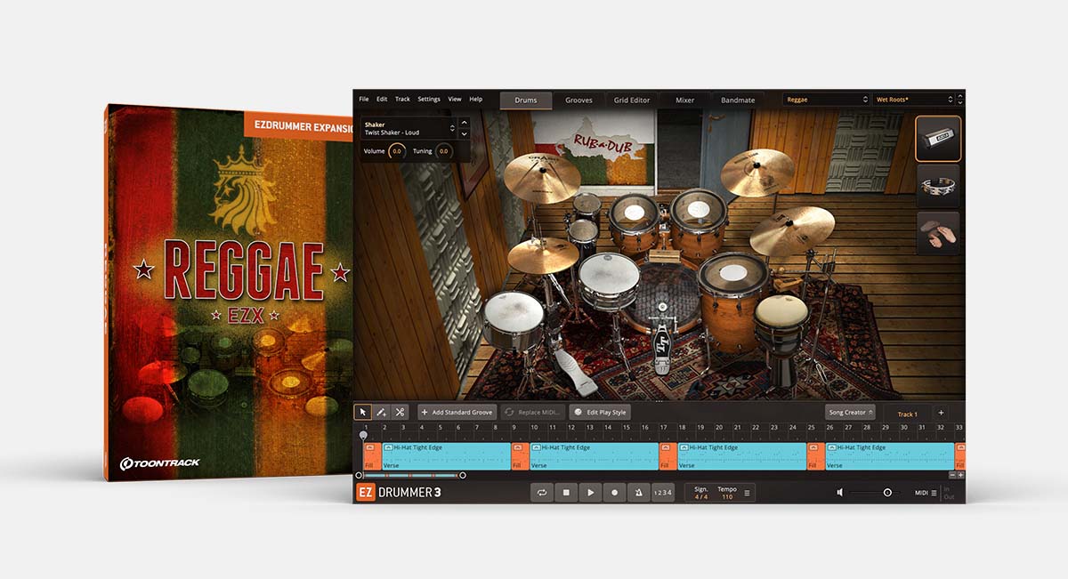 Reggae EZX | EZdrummer & Superior Drummer expansion | Toontrack
