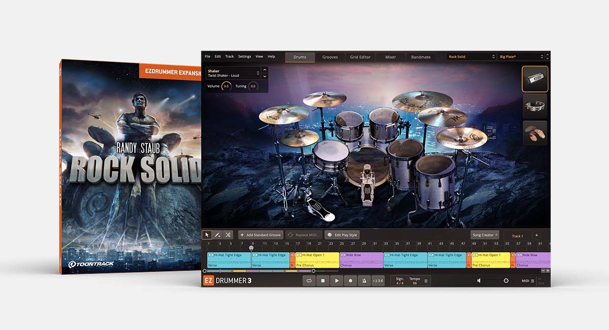 Rock Solid EZX | EZdrummer & Superior Drummer expansion | Toontrack