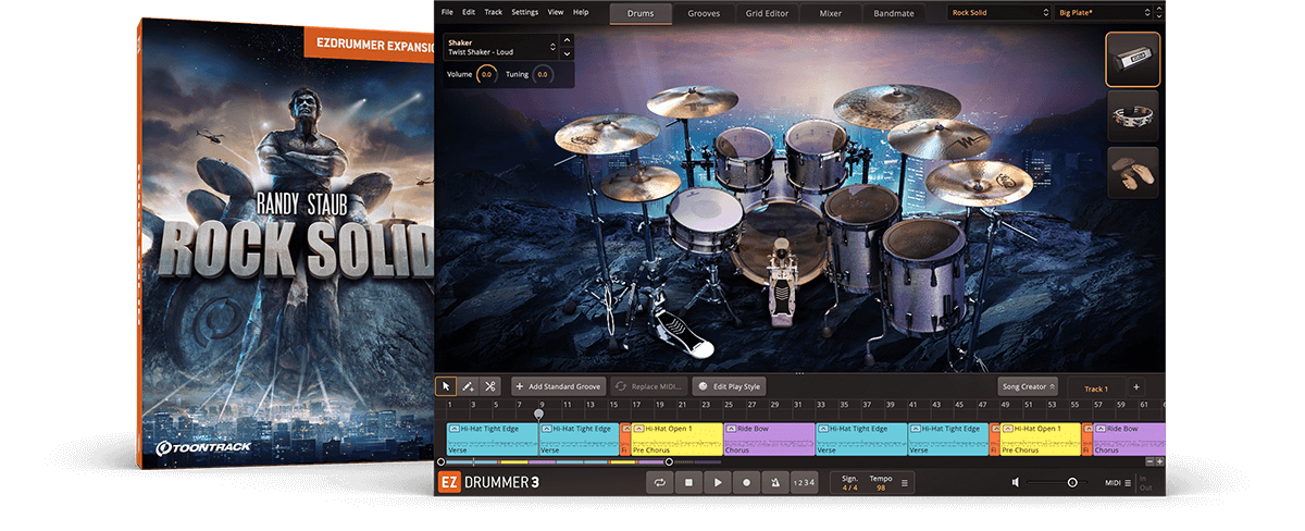 Rock Solid EZX | EZdrummer & Superior Drummer expansion | Toontrack