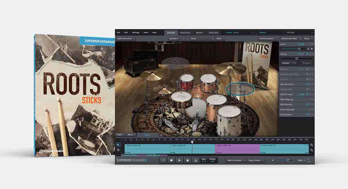 Roots SDX – Sticks | Superior Drummer expansion | Toontrack