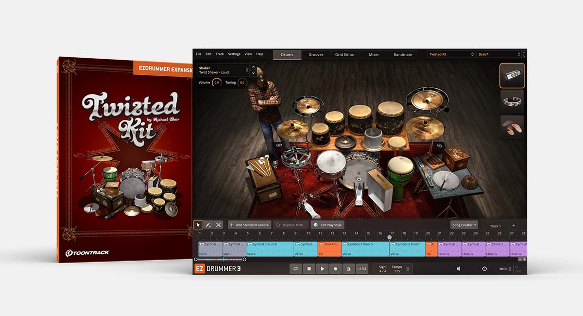 Twisted Kit EZX | EZdrummer & Superior Drummer expansion | Toontrack